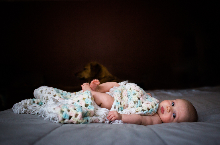 newborn photo by window light