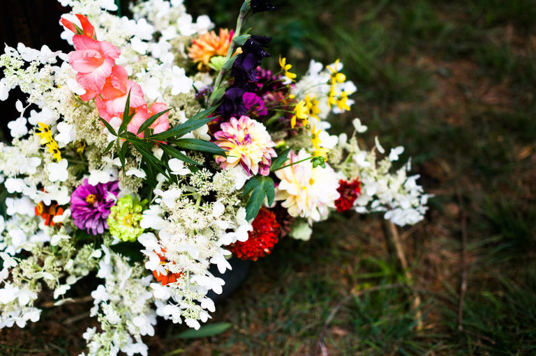 wedding florals at tolgy wood